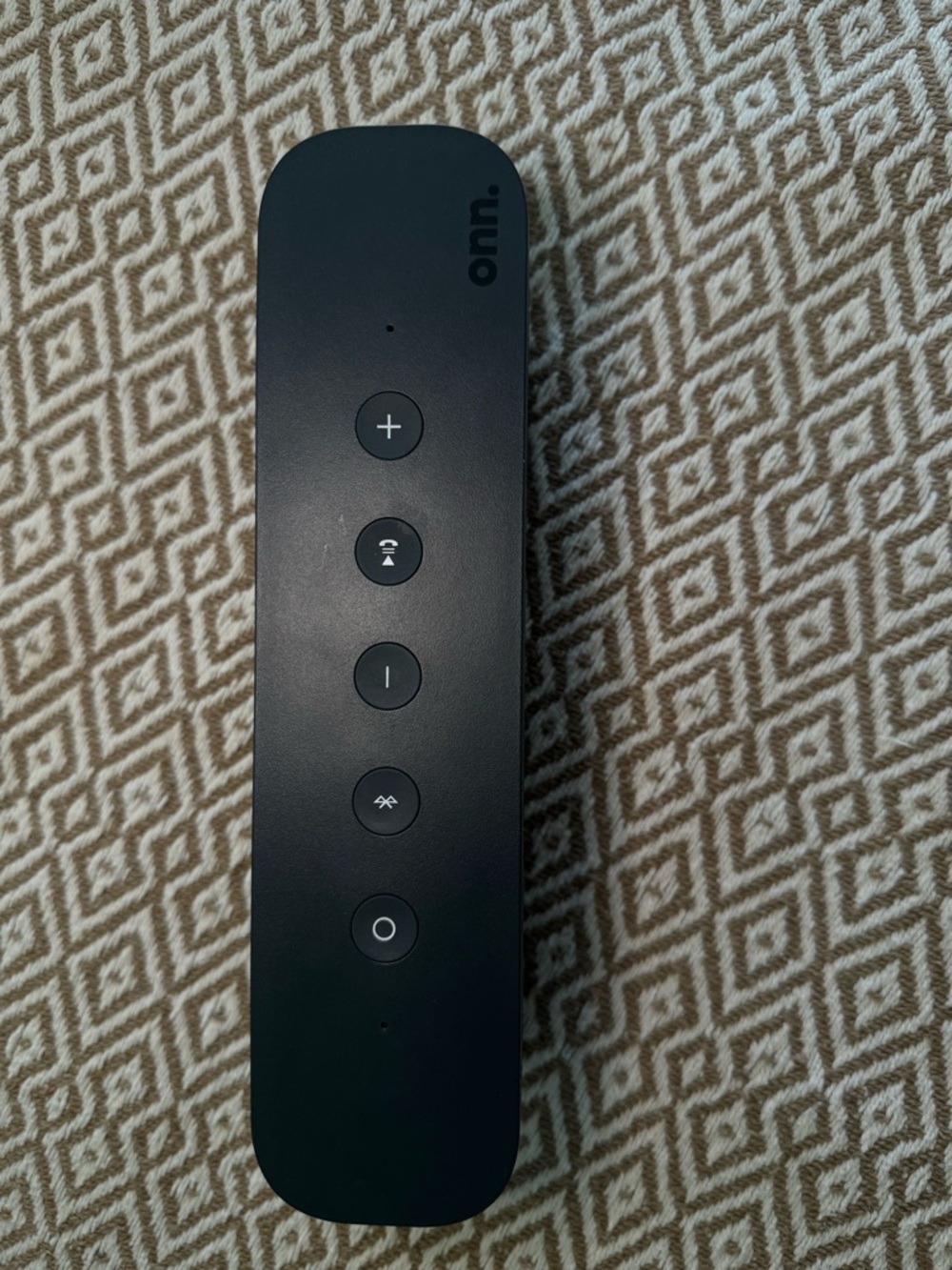 Onn. Black Bluetooth Speaker Remote - Portable Audio Control